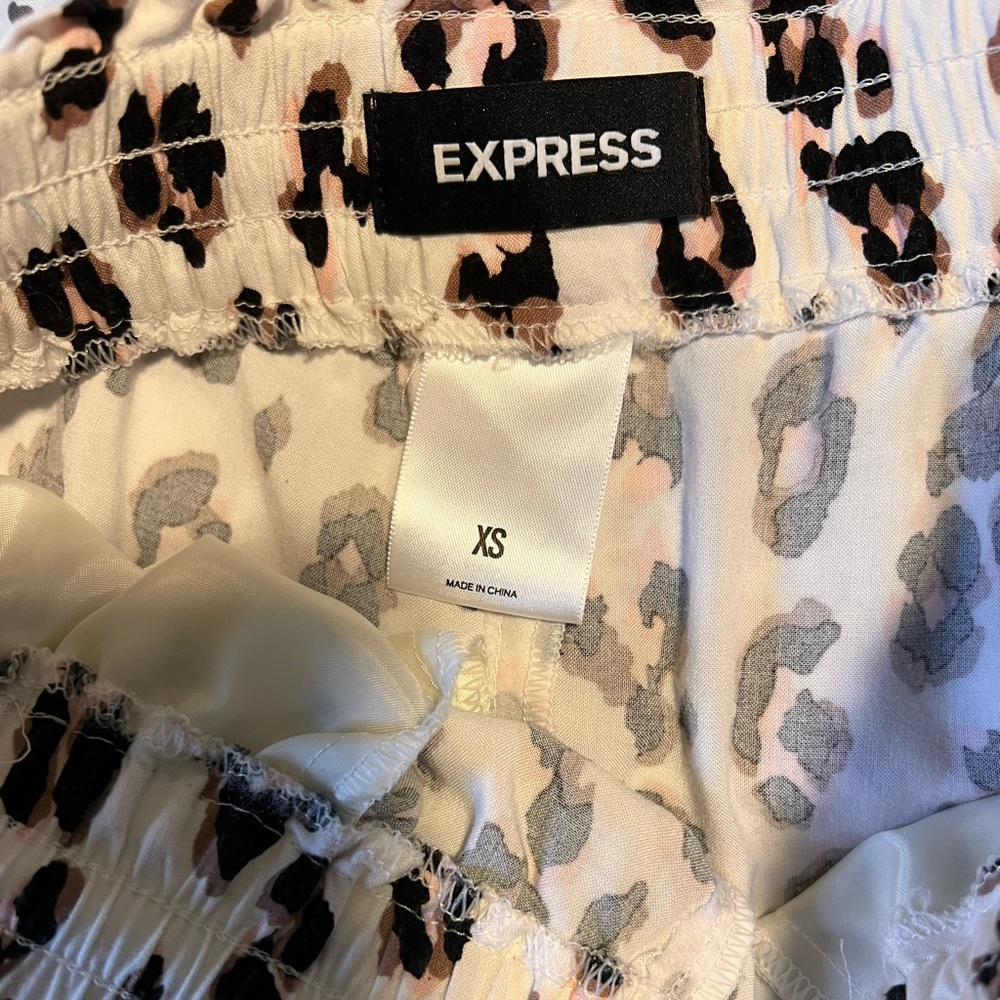 Express Animal Print Shorts With Drawstring Waist - image 4